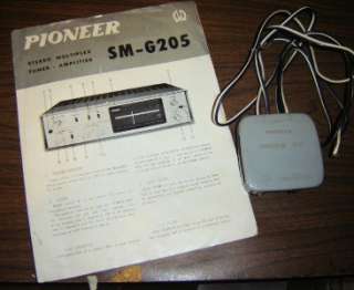 Pioneer SM G205 Tube Stereo Multiplex Receiver Working  