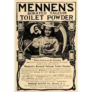   Mennens Talcum Toilet Powder Girl   Original Print Ad: Home & Kitchen