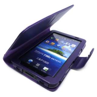 Purple Booklet Style Leather Case for Samsung Galaxy TAB / P1000 