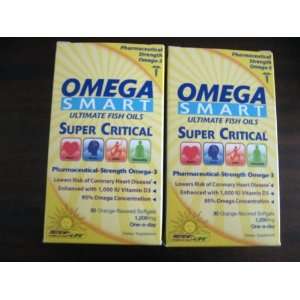 Pack of Omega Smart Ultimate Fish Oils Super Critical Orange Flavor 