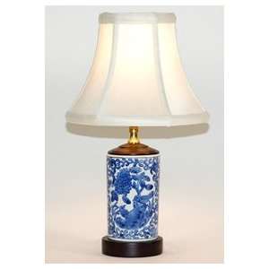   Small Traditional Blue and White Accent Table Lamp