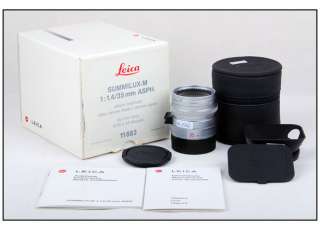   in box* Leica Summilux M 35mm f/1.4 ASPH E46 in silver chrome 35/F1.4