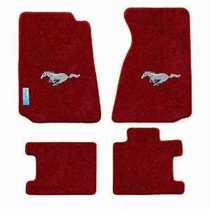   94 04 Ford Mustang Carpet Floor Mats Red Running Horse Automotive