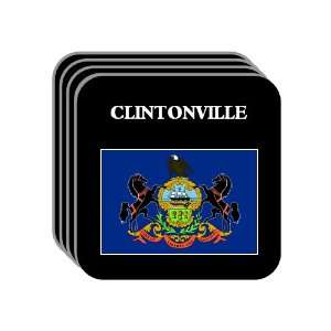 US State Flag   CLINTONVILLE, Pennsylvania (PA) Set of 4 Mini Mousepad 