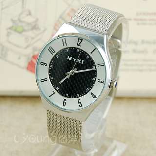 EYKI simple fashionable thin grid band man quartz watch  