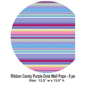  Brewster Wall Pops Dot Ribbon Candy Purple WPD90248: Home Improvement