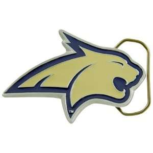  Montana State Bobcats Pewter Team Logo Belt Buckle: Sports 
