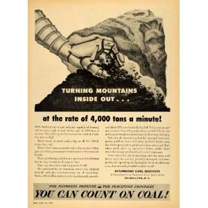  1951 Ad Mountain Coal Energy Defense Bituminous America 