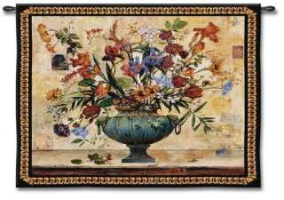 LARGE FLORAL BOUQUET FLOWER ART WALL HANGING TAPESTRY  