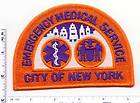 nyc emergency medical service shoulder patch pre fdny called the