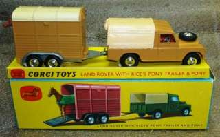Corgi Toys Gift Set #2 MIB Unused Land Rover & Rices Pony Trailer GS 