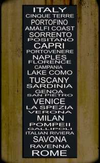Subway Sign Art Italy Destinations Giclee Canvas Scroll  