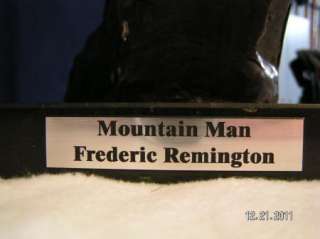 Frederick Remington Bronze Statue Mountain Man Signed, 60lbs on 