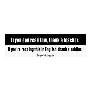teacher. If youre reading this in English thank a soldier   funny 