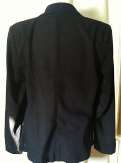  ROW Black Blazer SZ 4 Sheer back shoulder pads sick! $1890 WOW!  