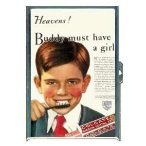  Colgate Toothpaste Vintage Ad ID Holder, Cigarette Case or 