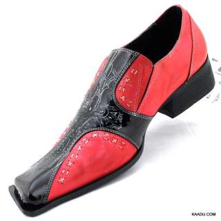 XL0001 CLEVIS Mens fashion shoe Red Black  