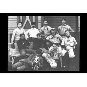 College Baseball Players with Terrier 20x30 poster 