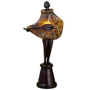 Meyda Tiffany 24062 Silhouette Mandolin Player   One Light Accent Lamp 