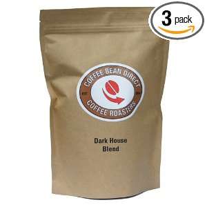 Coffee Bean Direct Dark House Blend, Whole Bean Coffee, 16 Ounce Bags 