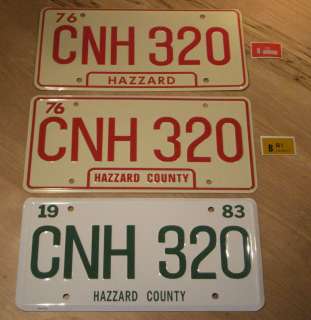 Dukes of Hazzard General Lee CNH 320 Plate Combo 3 Pack  