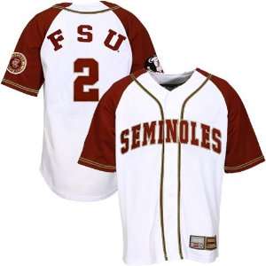 Florida State Seminoles (FSU) #2 White Shutout Baseball Jersey:  