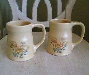 Vintage Treasure Craft USA Floral Large Coffee Mugs  