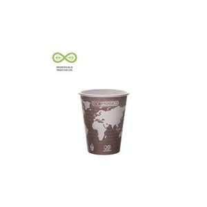  Eco Products World Art Compostable Dark Green Hot Cup   8 