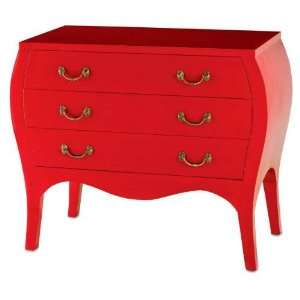  Currey and Company 3100 Lombard Chest in Red 3100