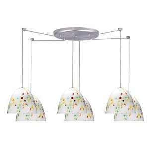   Contemporary / Modern Six Light Pendant with Confe
