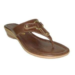 Annie Shoes 43208 BRN Womens Raffi Thong Sandal Baby