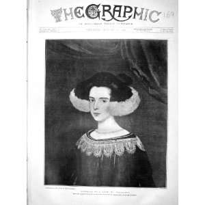    1901 ANTIQUE PORTRAIT LADY VELASQUEZ GUILDHALL ART