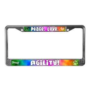  Hippie Dog Agility Pets License Plate Frame by  
