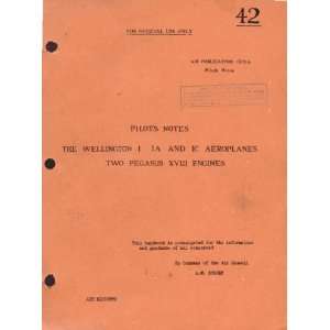    Vickers Wellington I Aircraft Pilots Notes Manual Vickers Books