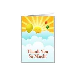  Thank You Sun Subshine and Balloons Custom Card Health 