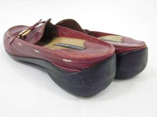 SESTO MEUCCI Maroon Leather Driver Loafers Mules Sz 9.5  
