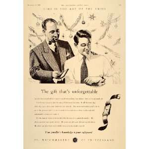  1953 Ad Watchmakers of Switzerland Christmas Watch Boy 