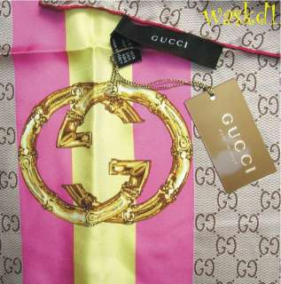 100% Authentic and absolutely gorgeous GUCCI 100% silk twill GG 