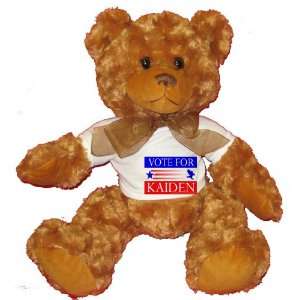  VOTE FOR KAIDEN Plush Teddy Bear with WHITE T Shirt Toys 