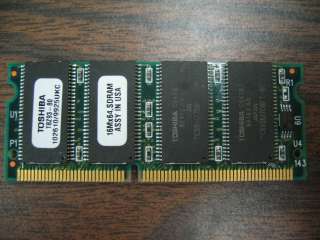 Toshiba T8Z93 80 128 MB SDRAM 128MB 16mx64 Laptop RAM Memory  