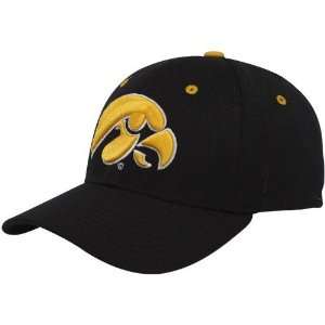  Iowa Hawkeyes Black DHS Fitted Hat: Sports & Outdoors