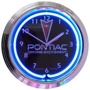  Cars and Motorcycles Pontiac Driving Excitement Neon Clock 