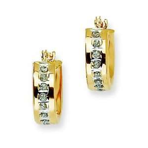  Gold IJ Diamond Hoop Earrings: Arts, Crafts & Sewing