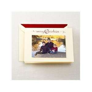   Engraved Merry Christmas Holiday Photomount Cards: Office Products