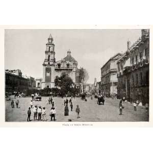  1897 Print Plaza de Santo Domingo Mexico City Arcades 