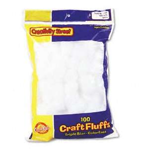 Creativity Street  Craft Fluffs, White, 100 per Pack    Sold as 1 PK