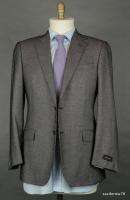   ERMENEGILDO ZEGNA Gray Cashmere/Cotton/Wool 44R 44 Jacket Coat Blazer