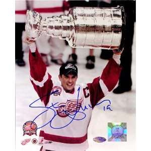  Steve Yzerman Detroit Red Wings with Stanley Cup 8x10 
