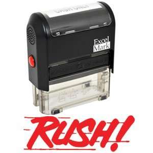  RUSH Self Inking Rubber Stamp   Red Ink (42A1539WEB R 
