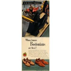  1954 Ad Bostonian Whippet Suede Shoes Logo Footwear MA 